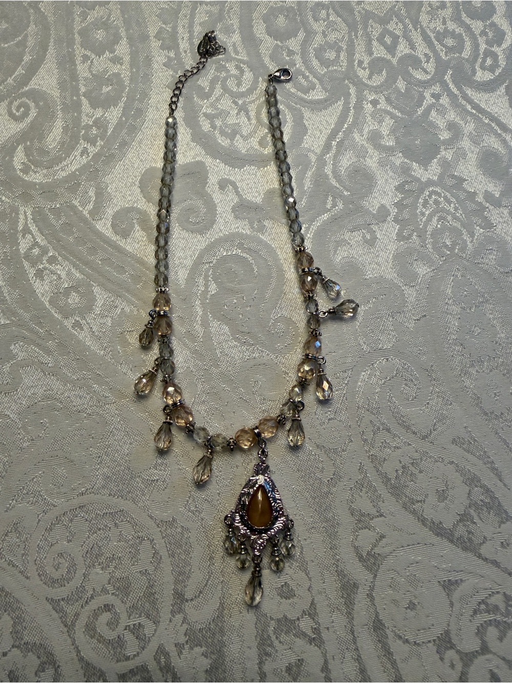 vintage-inspired teardrop fringe statement necklace from the 2028 Jewelry line